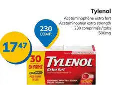 Accès pharma Tylenol Acetaminophen extra strength offer