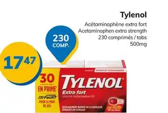 Accès pharma Tylenol Acetaminophen extra strength offer