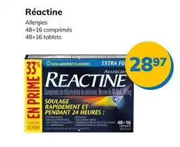 Accès pharma Réactine Allergies 48+16 tablets offer
