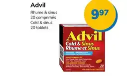 Accès pharma Advil Cold & sinus 20 tablets offer