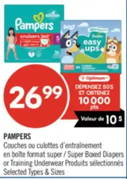 Pharmaprix PAMPERS Super Boxed Diapers or Training Underwear offer
