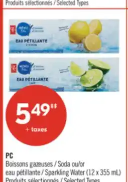 Pharmaprix PC Soda or Sparkling Water offer