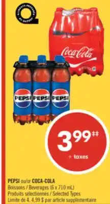 Pharmaprix PEPSI or COCA-COLA Beverages offer