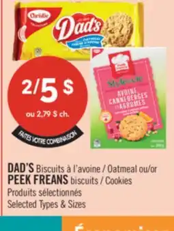 Pharmaprix DAD'S Oatmeal or PEEK FREANS Cookies offer