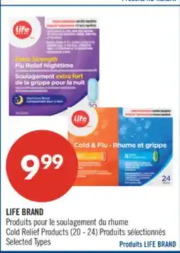 Pharmaprix LIFE BRAND Cold Relief Products offer
