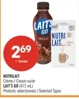 Pharmaprix NUTRILAIT Cream or LAIT'S GO offer