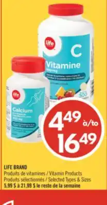 Pharmaprix LIFE BRAND Vitamin Products offer