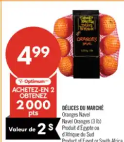 Pharmaprix DÉLICES DU MARCHÉ Oranges Navel offer