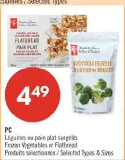 Pharmaprix PC Frozen Vegetables or Flatbread offer
