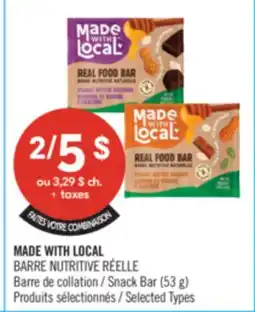 Pharmaprix MADE WITH LOCAL Snack Bar (53 g) offer