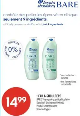 Pharmaprix HEAD & SHOULDERS BARE Dandruff Shampoo offer