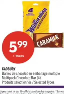 Pharmaprix CADBURY Multipack Chocolate Bar (4) offer