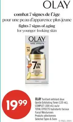 Pharmaprix OLAY Gentle Exfoliating Toner (120 mL), COMPLET (300 mL) or Facial Moisturizers offer