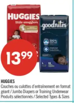 Pharmaprix HUGGIES Jumbo Diapers or Training Underwear offer