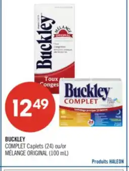 Pharmaprix BUCKLEY COMPLET Caplets (24) or MELANGE ORIGINAL (100mL) offer