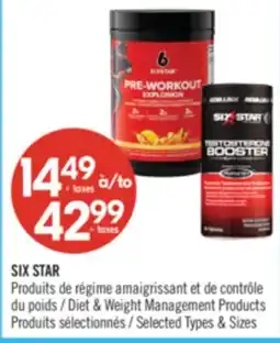 Pharmaprix SIX STAR Diet & Weight Management Products offer