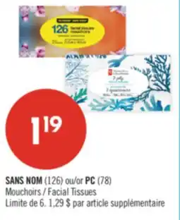 Pharmaprix NO NAME (126) or PC (78) Facial Tissues offer