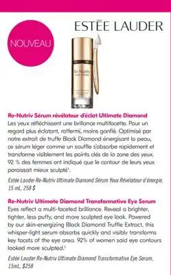 Pharmaprix Estée Lauder Re-Nutriv Ultimate Diamond Transformative Eye Serum offer