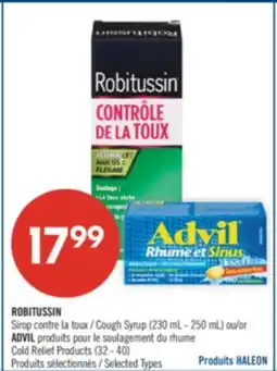 Pharmaprix ROBITUSSIN Cough Syrup (230 mL - 250 mL) or Advil Cold Relief Products offer