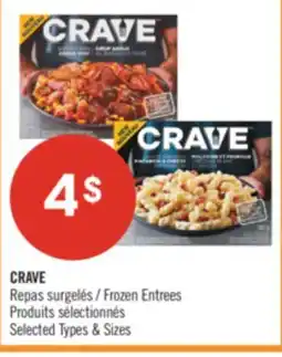 Pharmaprix CRAVE Frozen Entrees offer