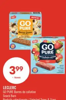 Pharmaprix LECLERC GO PURE SNACK BARS offer