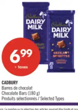 Pharmaprix CADBURY Chocolate Bars offer