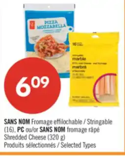 Pharmaprix NO NAME Stringable (16), PC or NO NAME Shredded Cheese (320 g) offer