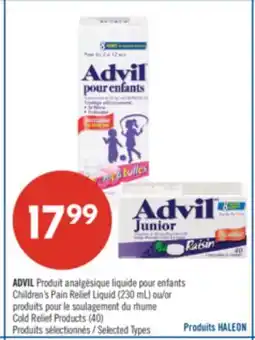 Pharmaprix ADVIL Children's Pain Relief Liquid (230 ml) or Cold Relief Products offer