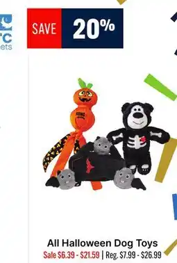 Ren’s Pets Depot All Halloween Dog Toys offer