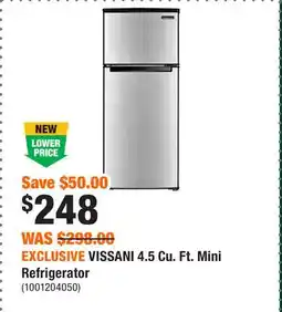 Home Depot EXCLUSIVE Vissani 4.5 Cu. Ft. Mini Refrigerator offer