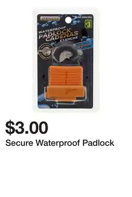 Dollarama Secure Waterproof Padlock offer