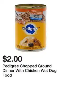 Dollarama Pedigree Chopped Ground Dinner With Chicken Wet Dog Food offer