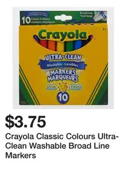 Dollarama Crayola Classic Colours Ultra-Clean Washable Broad Line Markers offer