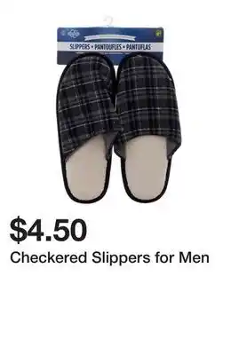 Dollarama Checkered Slippers for Men offer