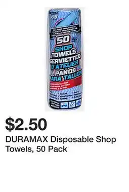 Dollarama DURAMAX Disposable Shop Towels, 50 Pack offer