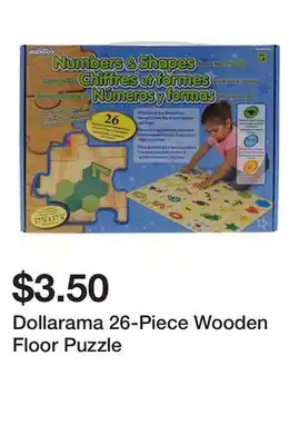 Dollarama Dollarama 26-Piece Wooden Floor Puzzle offer