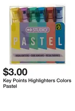 Dollarama Key Points Highlighters Colors Pastel offer