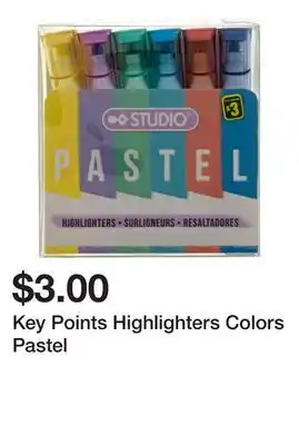 Dollarama Key Points Highlighters Colors Pastel offer