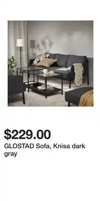 IKEA GLOSTAD Sofa, Knisa dark gray offer