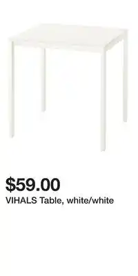 IKEA VIHALS Table, white/white offer
