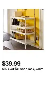 IKEA MACKAPÄR Shoe rack, white offer
