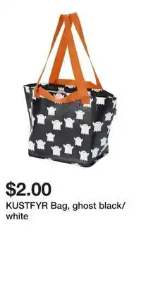 IKEA KUSTFYR Bag, ghost black/white offer