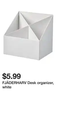 IKEA FJÄDERHARV Desk organizer, white offer