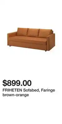 IKEA FRIHETEN Sofabed, Faringe brown-orange offer