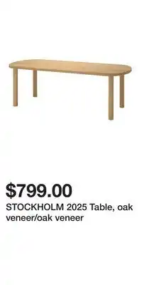 IKEA STOCKHOLM 2025 Table, oak veneer/oak veneer offer