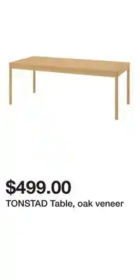 IKEA TONSTAD Table, oak veneer offer