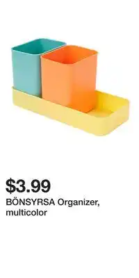IKEA BÖNSYRSA Organizer, multicolor offer