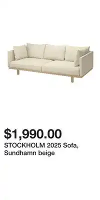IKEA STOCKHOLM 2025 Sofa, Sundhamn beige offer