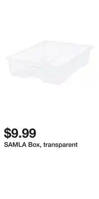 IKEA SAMLA Box, transparent offer