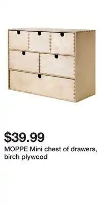 IKEA MOPPE Mini chest of drawers, birch plywood offer